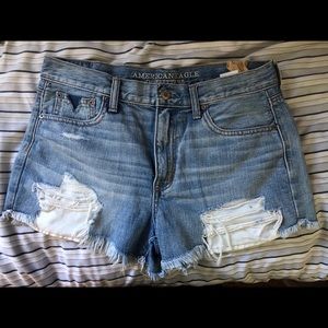 NWT AE high waisted denim shorts
